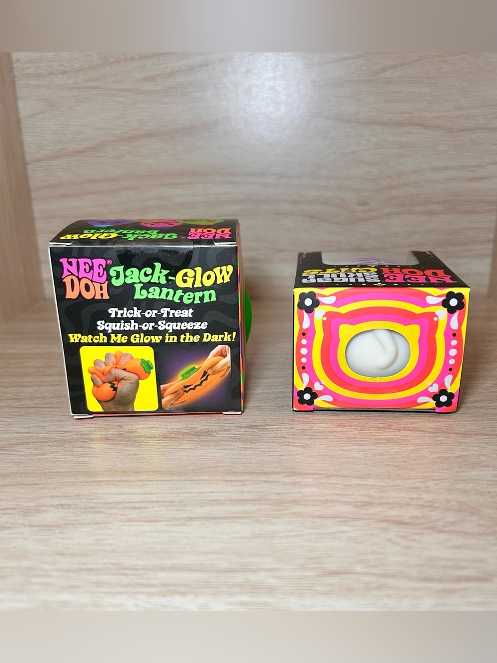 Halloween NEEDOH Sugar Skull Cat & Jack-Glow Lantern Squishy Toys - Picture 3 of 4